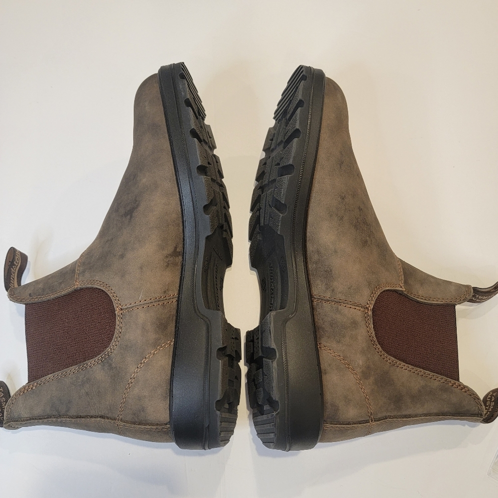 Blundstone MEN'S CLASSICS CHELSEA BOOTS - RUSTIC BROWN AU 9.5 (US SIZE 10.5) - Picture 8 of 16